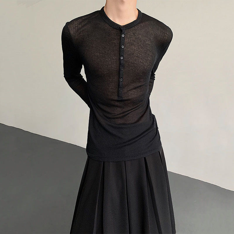 Slim Fit See-through Bottoming Shirt