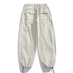 Vintage Double Pleat Wide-leg Drawstring Scimitar Pants