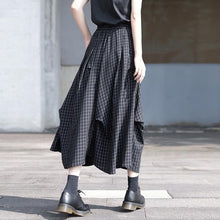 Load image into Gallery viewer, Irregular Plaid A-line Skirt

