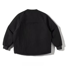 Load image into Gallery viewer, Color-blocked Crew Neck Quilted Cotton Coat
