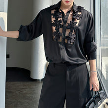 Load image into Gallery viewer, Spliced Flower Hollow Casual Shirt
