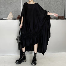 Load image into Gallery viewer, Pleated Batwing Sleeve Irregular Dress
