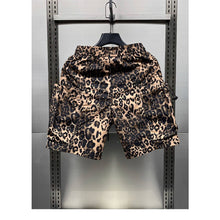 Load image into Gallery viewer, Leopard Print Quick-drying Loose-fitting Five-point Pants
