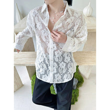 Load image into Gallery viewer, Lace and Beaded Long-sleeved Shirt
