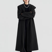 Load image into Gallery viewer, Hooded Wool Over-knee Cape Coat
