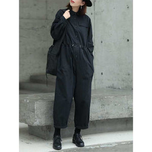 Simple Tooling Casual Loose Jumpsuit