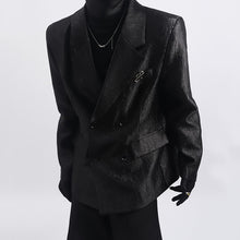 Load image into Gallery viewer, Double-breasted Casual Pleated Blazer
