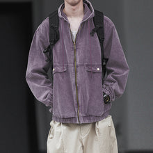 Load image into Gallery viewer, Hooded Work Jacket Vintage Casual  Jacket
