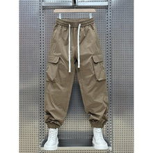 Load image into Gallery viewer, Multi-pocket Quick-dry Cargo Joggers with Drawstring Cuffs
