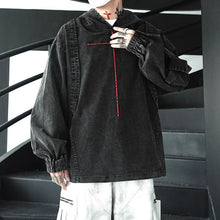 Load image into Gallery viewer, American Washed Retro Denim Hoodie
