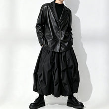 Load image into Gallery viewer, Japanese Loose Soft PU  Leather Blazer Jacket

