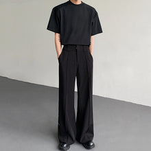Load image into Gallery viewer, Double Belt Metal Drape Punk Straight Trousers
