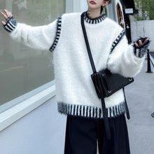 Load image into Gallery viewer, Pink Mink Cashmere Loose Knit Sweater
