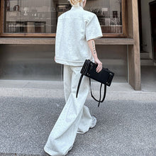 Load image into Gallery viewer, Lapel Multi-Pocket Jacket Casual Pants Solid Color Two-Piece Set
