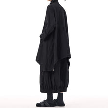 Load image into Gallery viewer, High-neck Batwing Sleeve Trench Coat Elastic Waist Skirt
