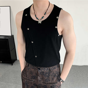 Irregular Metal Breasted Vest