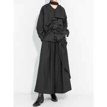 Load image into Gallery viewer, Women's Layered Ruffle Scarf Collar Long Sleeve Shirt
