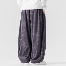 Load image into Gallery viewer, Corduroy Printed Casual Wide-Leg Pants
