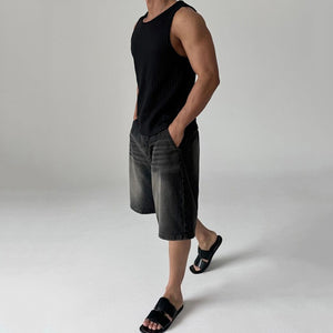 American Stretch Textured Sleeveless T-shirt