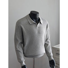 Load image into Gallery viewer, Seagull Collar Long-sleeved Knit Sweater
