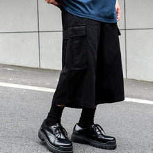 Load image into Gallery viewer, Vintage-style Multiple Pockets Cropped Trousers
