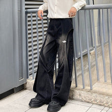 Load image into Gallery viewer, Washed Distressed Patchwork Deconstructed Jeans
