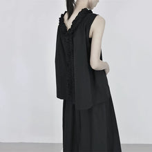 Load image into Gallery viewer, Loose-fitting Sleeveless Ruffled Shirt Vest
