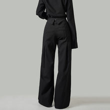 Load image into Gallery viewer, Embroidered High-waisted Striped Ribbon Trousers
