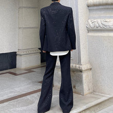 Load image into Gallery viewer, Gypsophila Pearl Necklace Jacket Flared Trousers Two-piece Set
