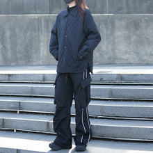 Load image into Gallery viewer, Retro Quilted Diamond Pattern Jacket
