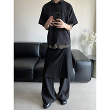 Load image into Gallery viewer, Asymmetric Deconstructed A-line Slit Multi-button Skirt
