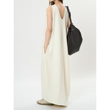 Load image into Gallery viewer, Women's Deep V Neck Asymmetric Curved Balloon Dress
