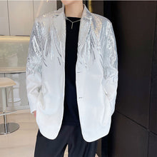 Load image into Gallery viewer, Casual Lapel Embroidered Sequined Loose Blazer
