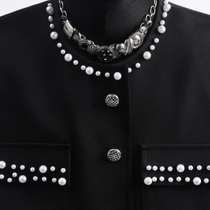 Heavy-duty Pearl Diamond-encrusted Jacket