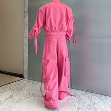 Load image into Gallery viewer, Washed Multi-pocket Workwear Denim Suit
