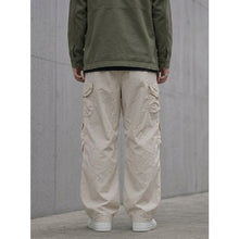 Load image into Gallery viewer, Japanese Loose Multi-pocket Straight-leg Cuffed Cargo Pants
