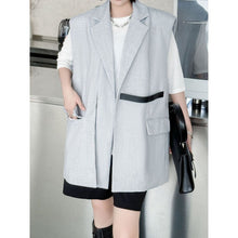 Load image into Gallery viewer, Womens Large Pocket Dropped Shoulder Sleeveless Blazer Vest
