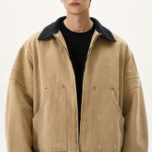 Load image into Gallery viewer, American Retro Distressed Washed Work Jacket
