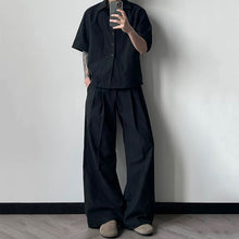 Load image into Gallery viewer, Tencel Linen Double Pleat Straight Drape Trousers
