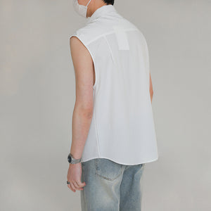 Summer Loose Textured Vest Shirt