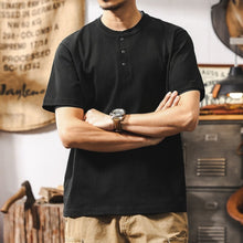Load image into Gallery viewer, 250g Heavyweight Loose Fit Cotton Henley Shirt
