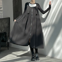 Load image into Gallery viewer, Spaghetti Strap Ruched Zippered Loose Long Dress
