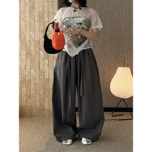 Load image into Gallery viewer, Women's High-waisted Pleated Belted Wide-leg Casual Trousers
