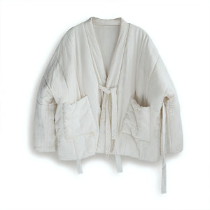 Double-sided Mulberry Silk Cotton Lace-up New Chinese-style Cotton Coat