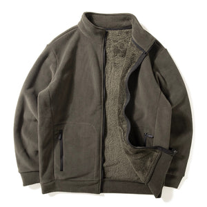 Double-faced Velvet Thickened Loose Casual Stand Collar Jacket