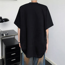 Load image into Gallery viewer, Metal Ring Shoulder Padded Loose T-shirt
