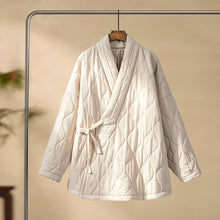 Load image into Gallery viewer, Cross-collar Loose Quilted Coat

