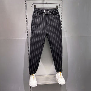 Casual Striped Straight Pants