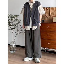 Load image into Gallery viewer, Patchwork Faux Two-Piece Workwear Short-Sleeve Shirt
