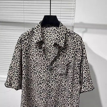 Load image into Gallery viewer, Leopard Print Wrinkle-free Loose-fitting Shirt
